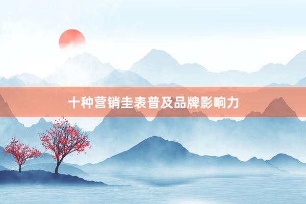 十种营销圭表普及品牌影响力
